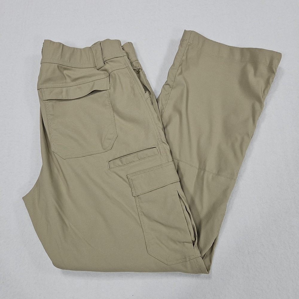 Duluth Trading Dry on The Fly Bootcut Pants Convertible Womens 12 x 29 Tan Khaki